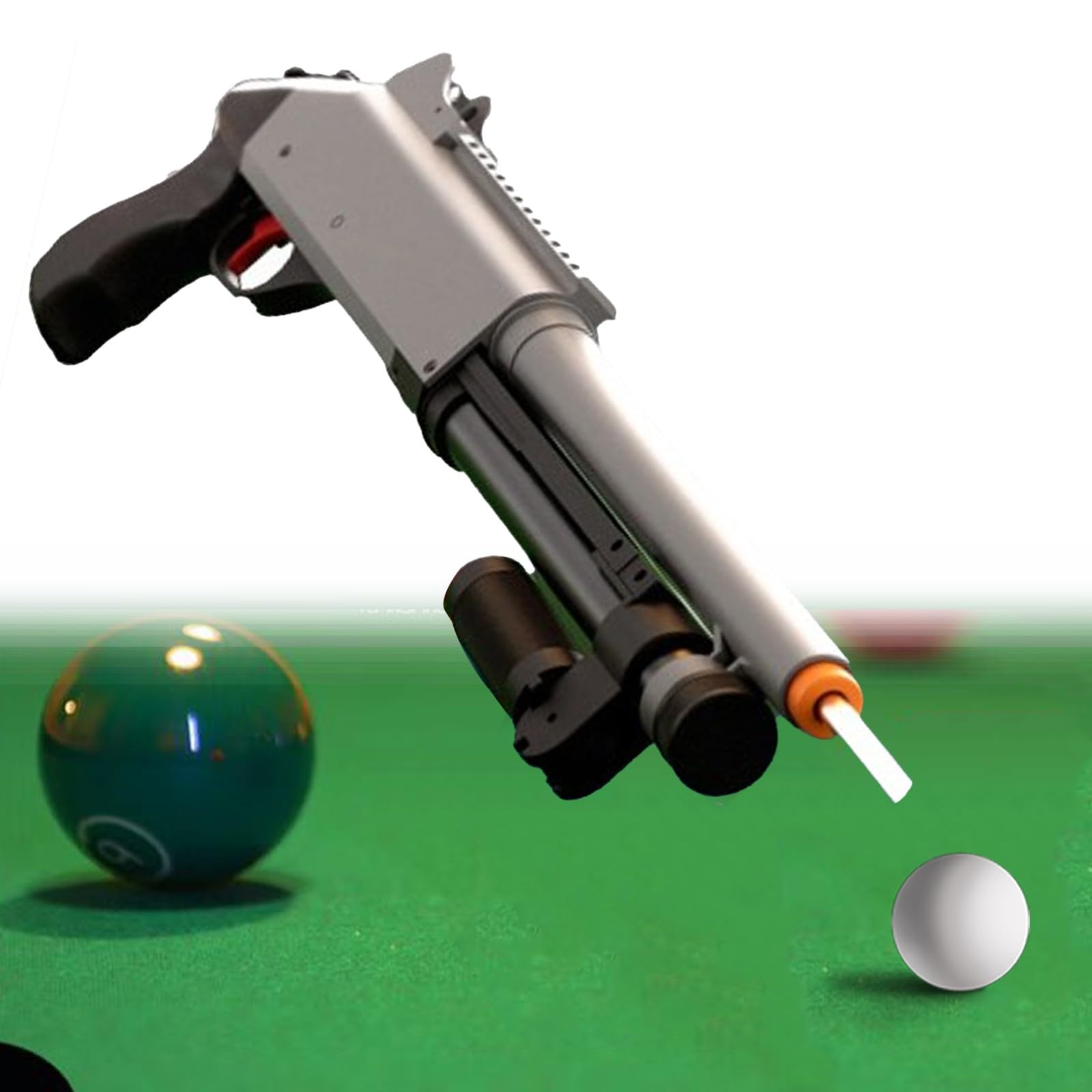 Gun Pool Stick, Automatic Pool Cue Precision Accuracy Durable Reliable, Pool Stick Gun for Home Tournament Play(Grey,85 * 21cm)
