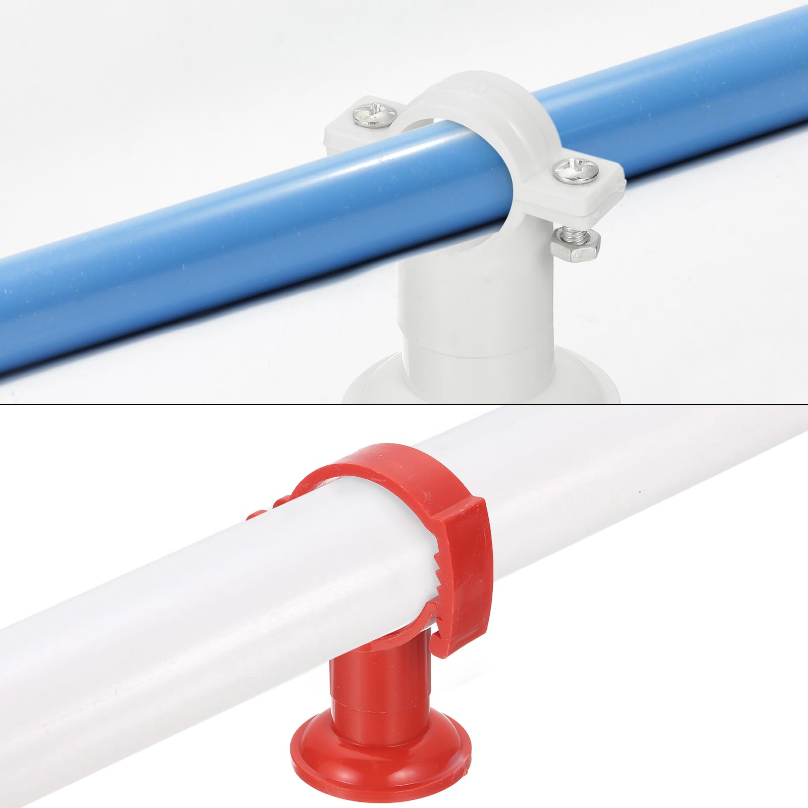 Uxcell PVC Rohrschellen, 20 Stück, Für 32 Mm Außendurchmesser - Zum Befestigen Von Wasser-, PEX-, Schlauchleitungen