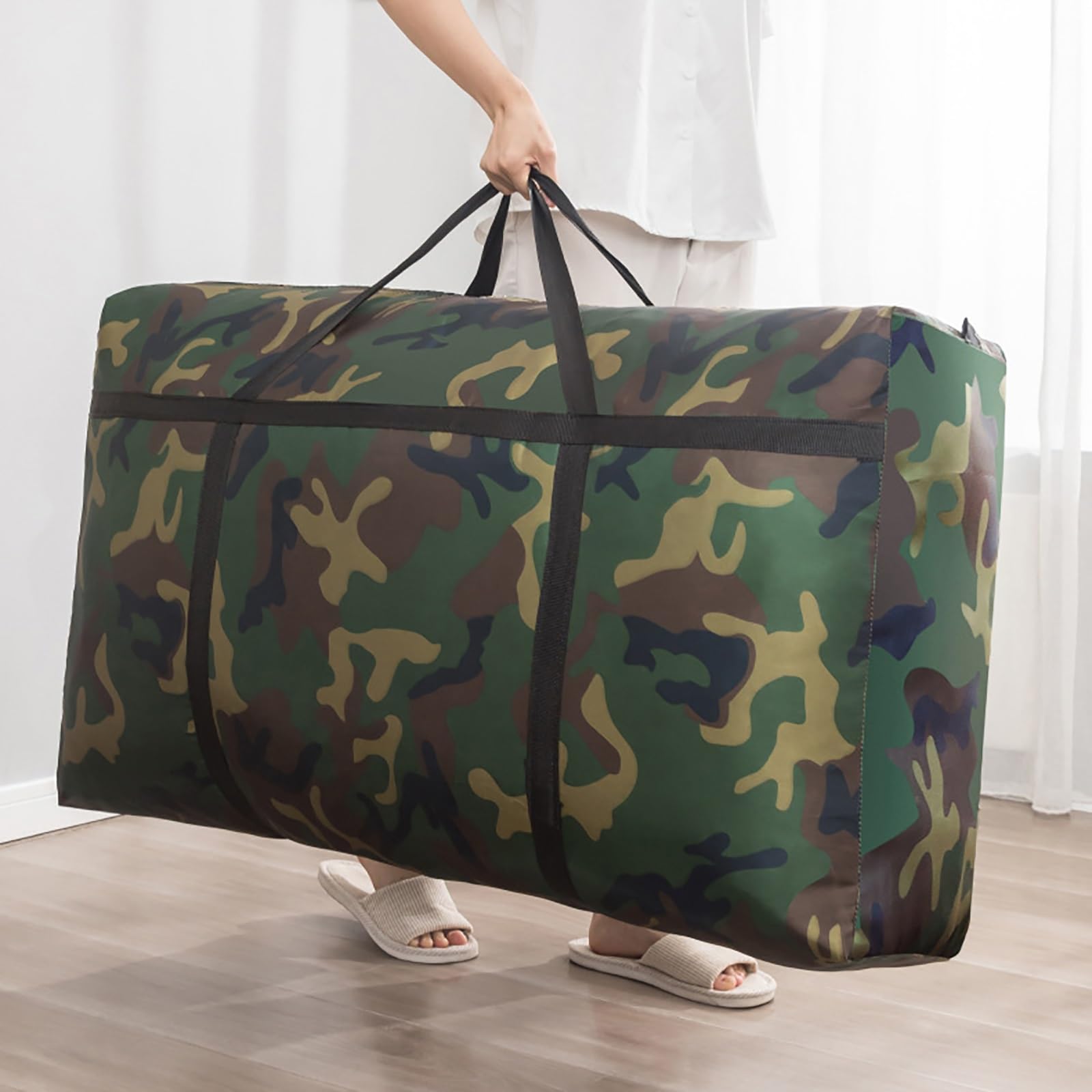 DOSSAE Bolsa Almacenaje Ropa,Bolsa con Asas y Cremalleras,Bolsa de Almacenamiento Extra Grande con Correas de Mochila,Bolsas para Guardar Ropa, Mantas, Edredones. (Size : 150L)