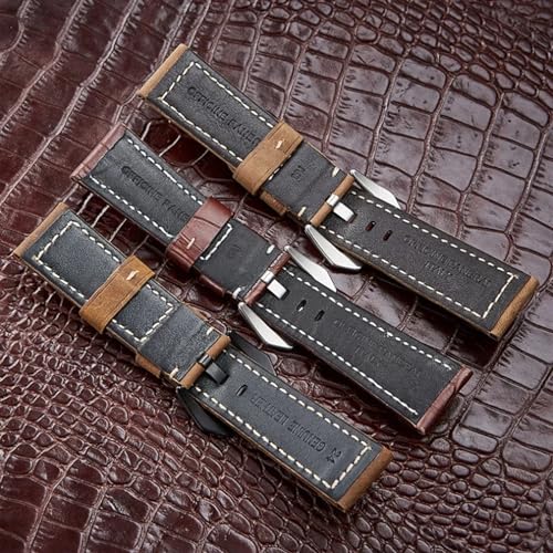 Bracelet de montre en cuir pour Panerai, vachette véritable de qualité supérieure