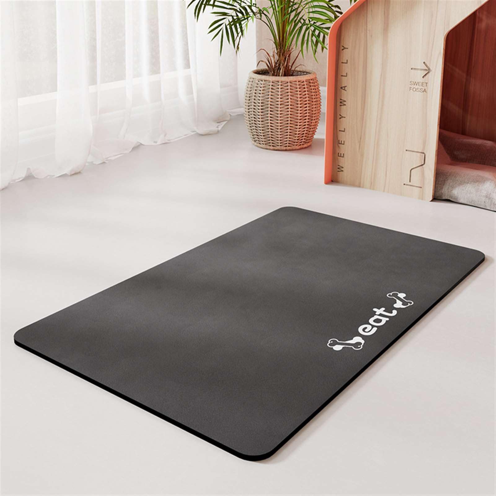 Tapis gamelle pour chien et chat GIBZ en diatomite absorbante antidérapante 45x60cm