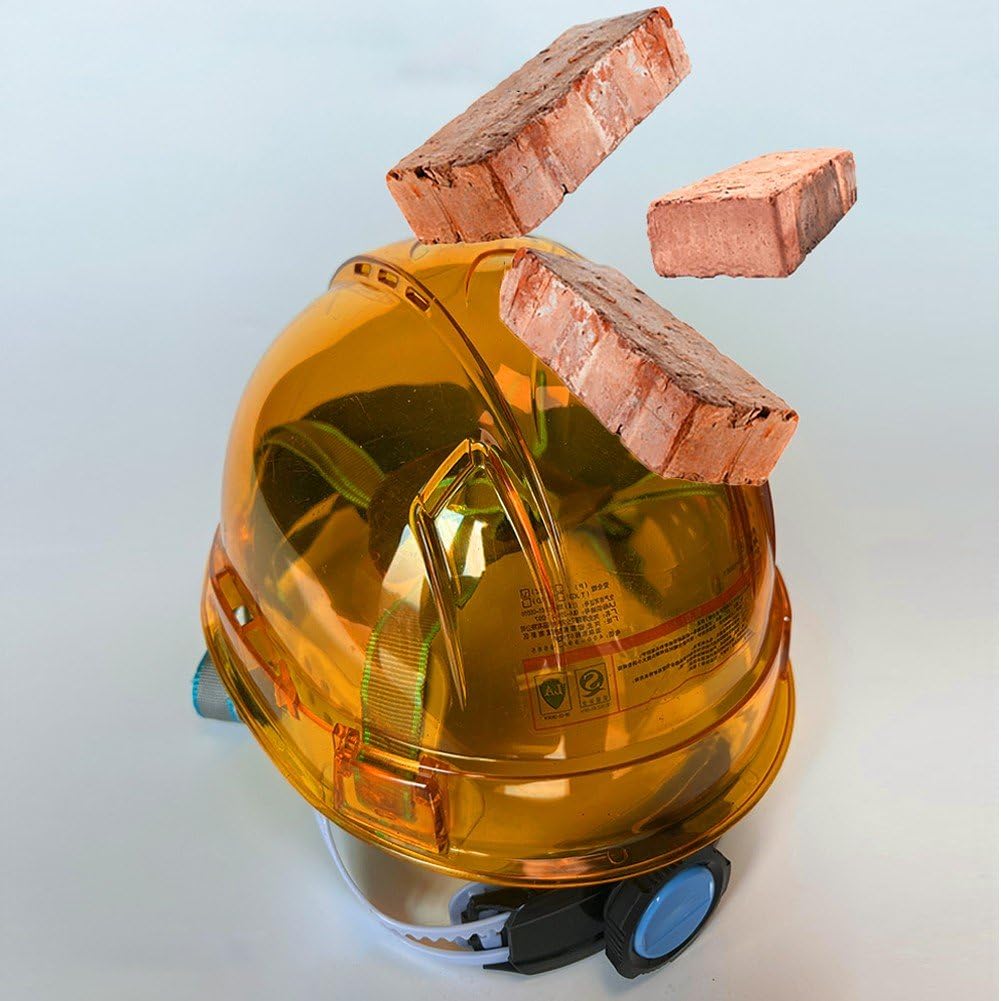 Casco De Seguridad Transparente para Exteriores, Casco Protector para Trabajadores, Casco Duro para Constructores Forestales, Construcción E Industria.