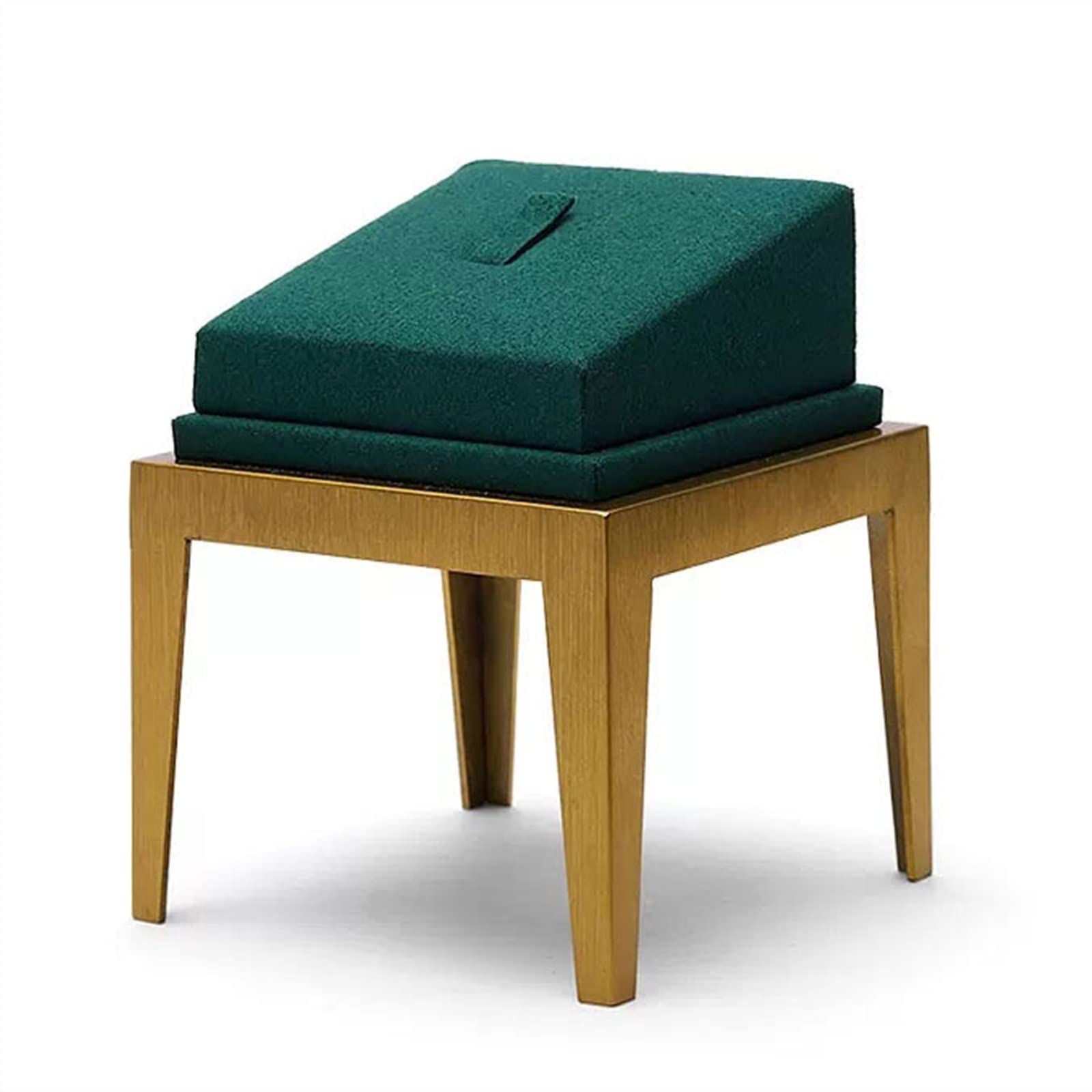 J9V4G6S3B5 Jewellery Storage Metal Ring Display Stand Jewelry Pendant Showcase Holder Storage Organizer Pedestals, Green Velvet(A)