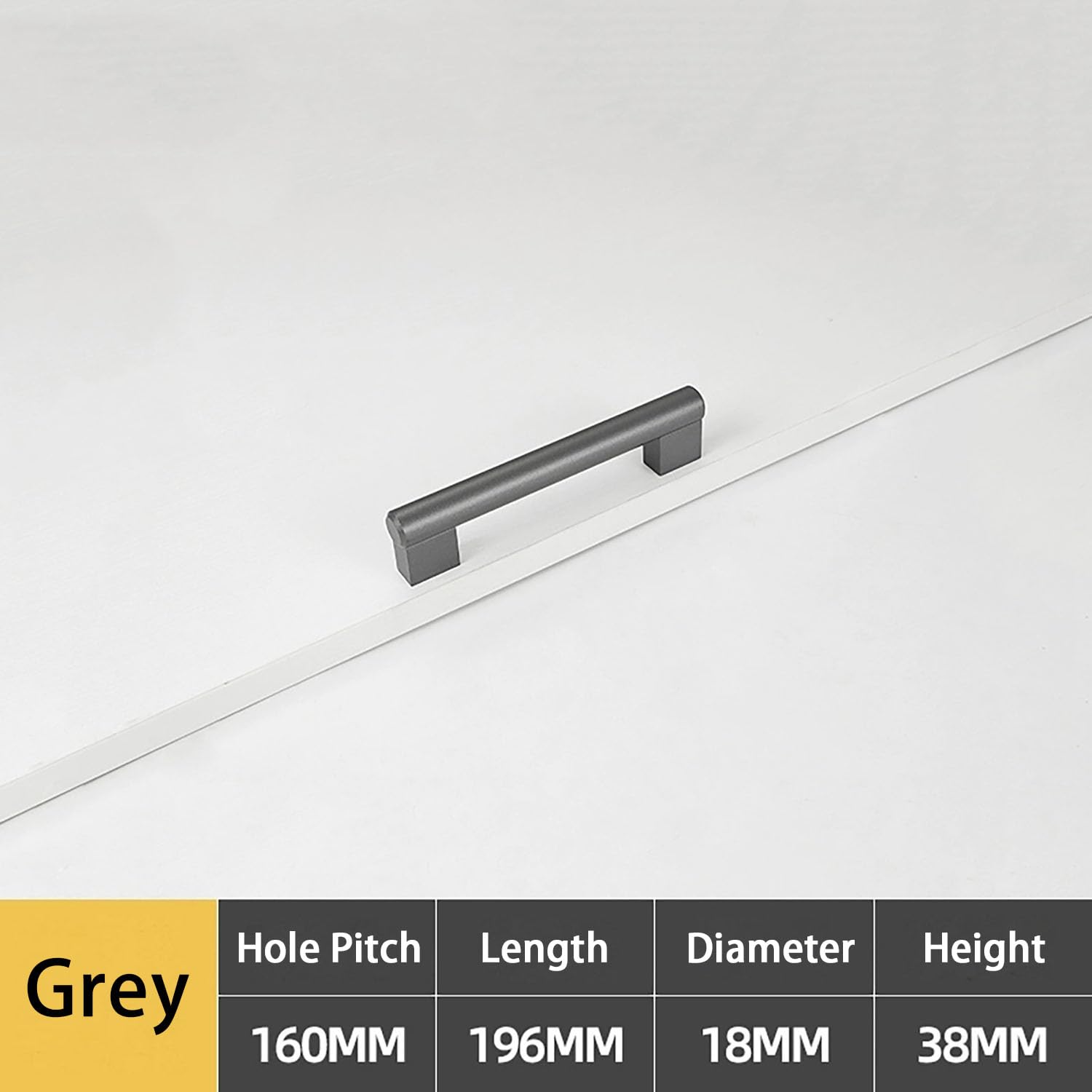 5 Pezzi Mobili Guardaroba Maniglie Armadio Grigio Lunghe Maniglie In Lega di Alluminio Maniglie Porta Armadio Tiri Cassetto Solido Tirare Pomelli con Viti per Cucina Bagno Camera da Letto ( 160mm)