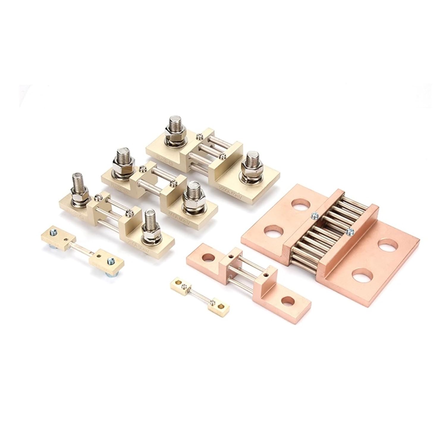 FL-2D DIN43703 Type Shunt 250A 300A 400A 500A 600A 60mV 100mV Brass DIN Copper Resistor DC Shunts for Current Measuring 1Pcs(600A,100mV)