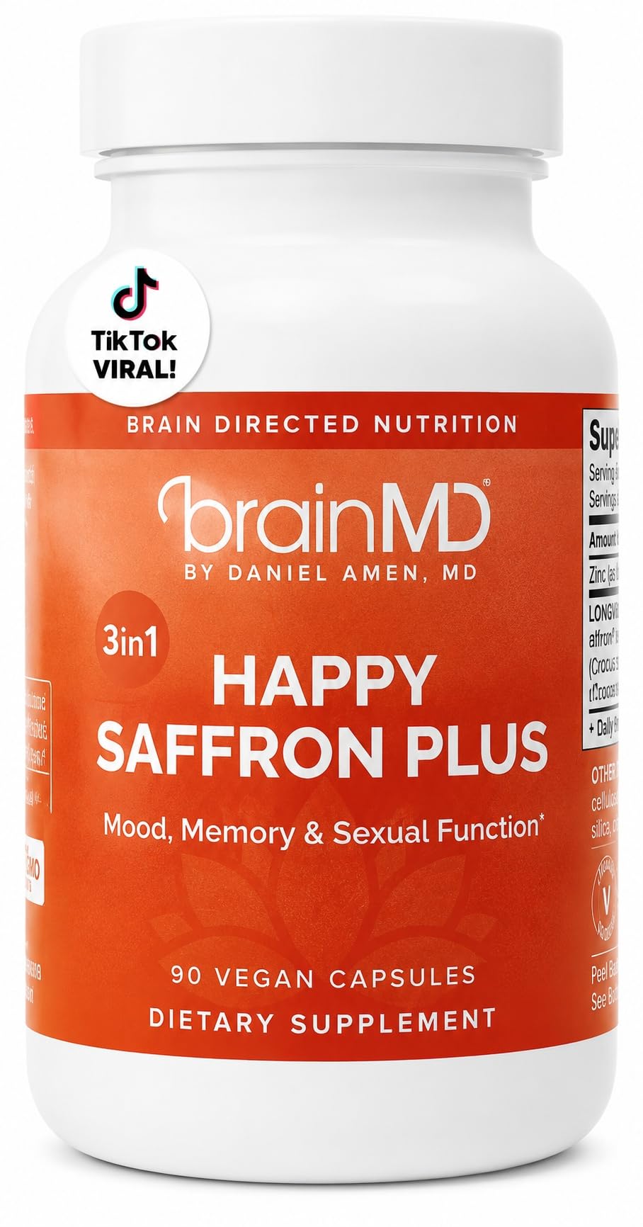 BRAINMD Happy Saffron Plus supplement bottle