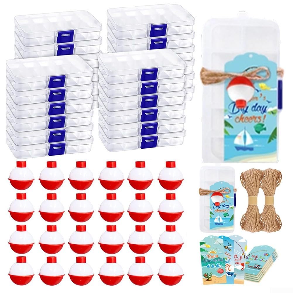 Recuerdos de fiesta de pesca que solucionan la decoración de cumpleaños con cajas y tarjetas