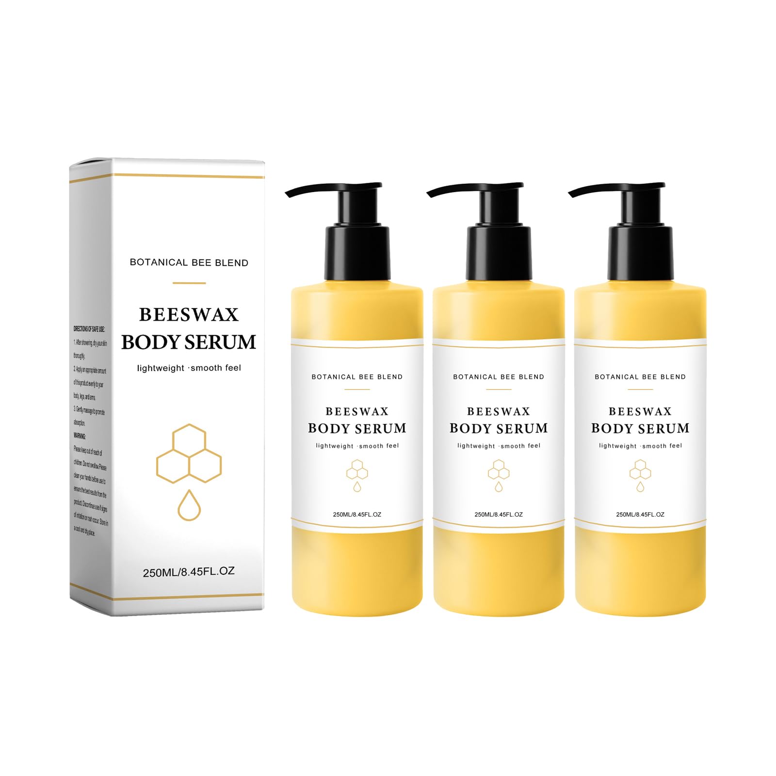 Serum do ciała z wosku pszczelego do suchej skóry 250 ml – nawilżający olejek do ciała bez wody z awokado i olejem kokosowym – szybko się wchłania, nie natłuszcza i pielęgnuje wilgotną skórę (3)