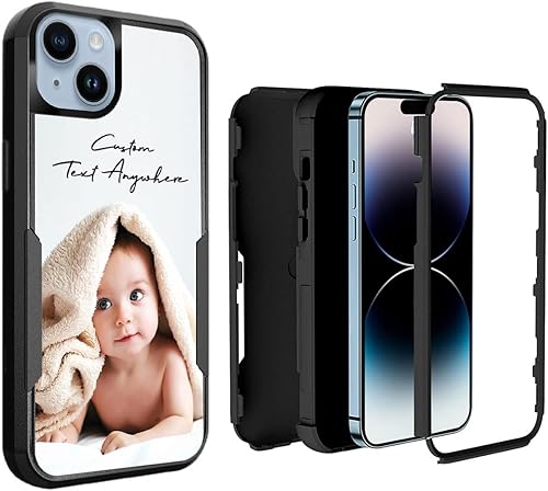 Vista 51 de Funda personalizada para iPhone 14 Pro Max, funda personalizada a prueba de golpes, con fotos personalizadas, nombre del texto, imagen, resistente a