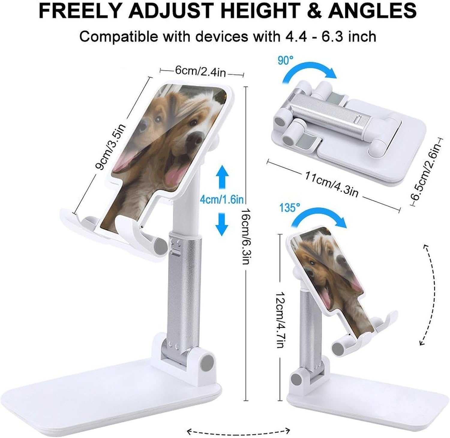 Funny Dogs Foldable Phone Stand for Desk Taller Stand image 2