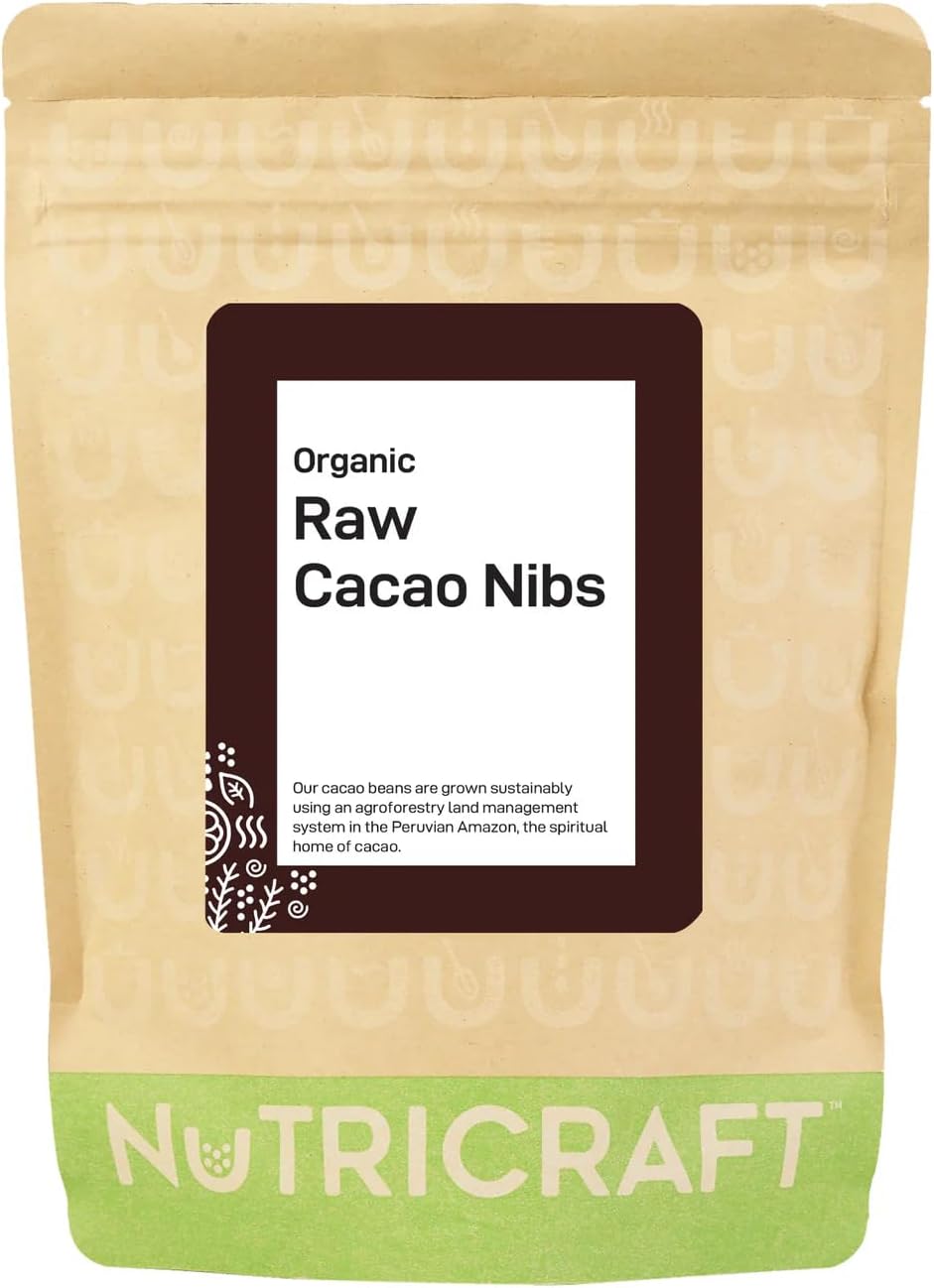 NutriCraft Organic Cacao Nibs – 1kg, 75% Criollo Cacao Beans, Made from Aromatic Beans, Superfood for Smoothies & Baking, Chocolate Making, High Nutrient, Rich Antioxidants