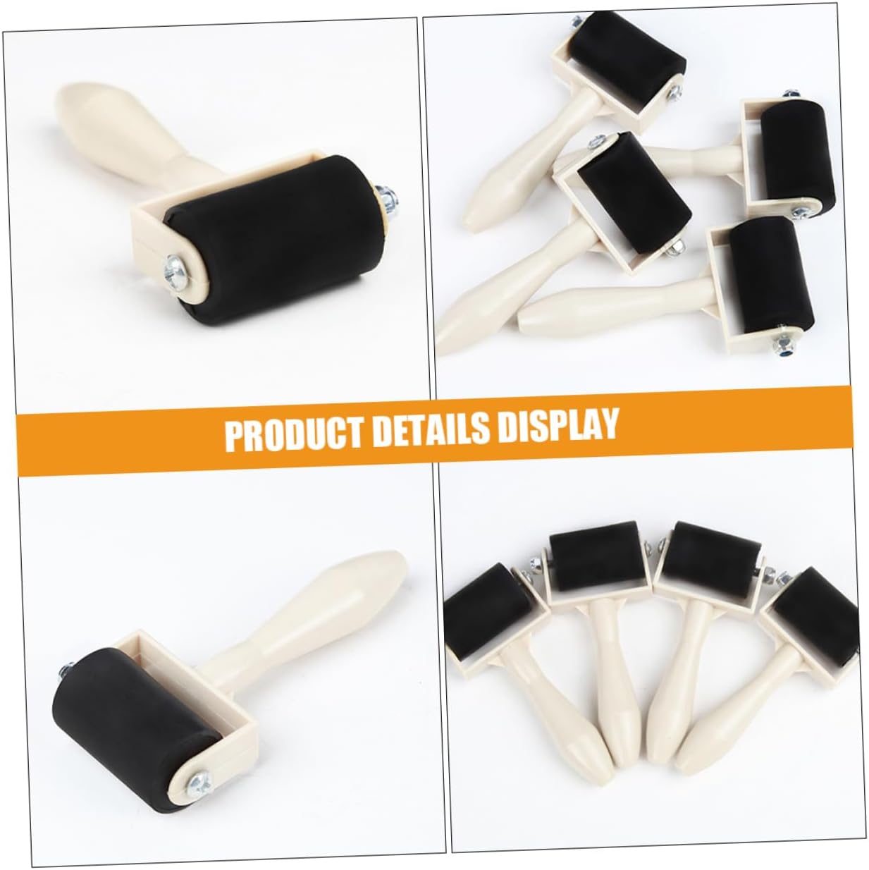 ROMISBABA 10pcs Printmaking Wheel Tool Rollers for Crafting Art Oil Painting Tool Kit