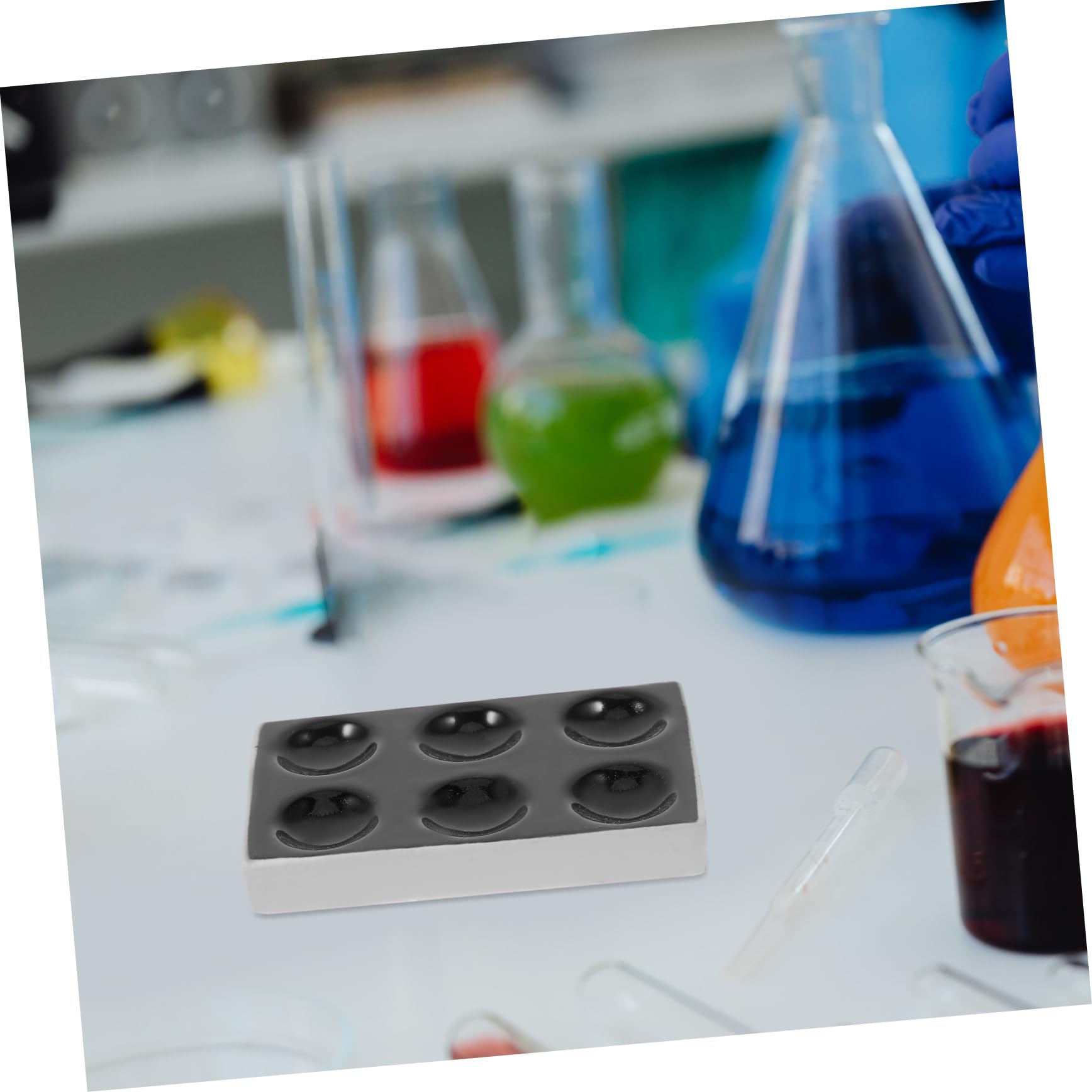 Alipis 5 Sätze Reaktionsplatte Aus Keramik Für Groß Chemisch Testen Punktplatte Aus Keramik Wissenschaftliches Experiment Spot-platte Spot-reaktionsplatte Schwarz Porzellan 2 Stück * 5