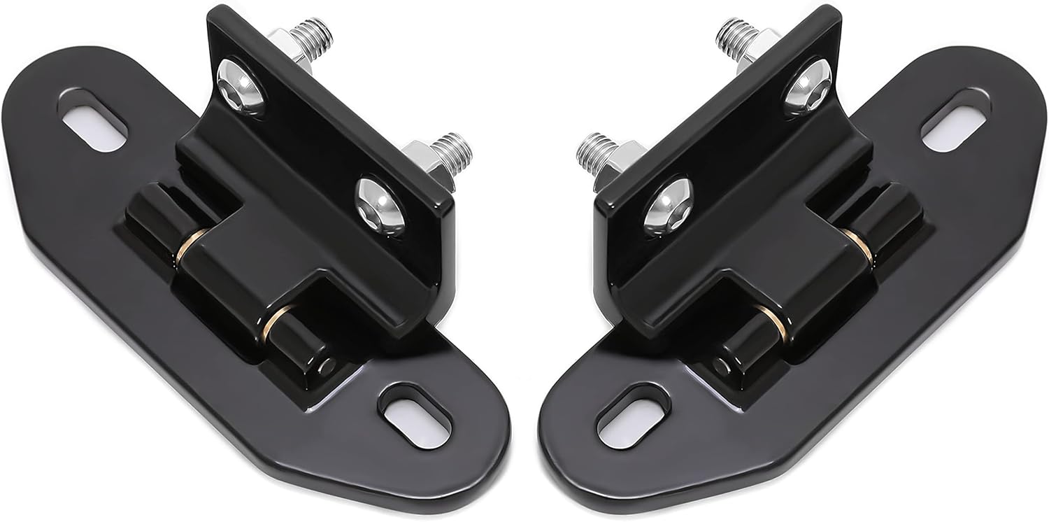 ALMULOO Hatch Hinge Compatible with 1982-1992 Chevrolet Camaro Pontiac Aluminum Electrophoresis Black