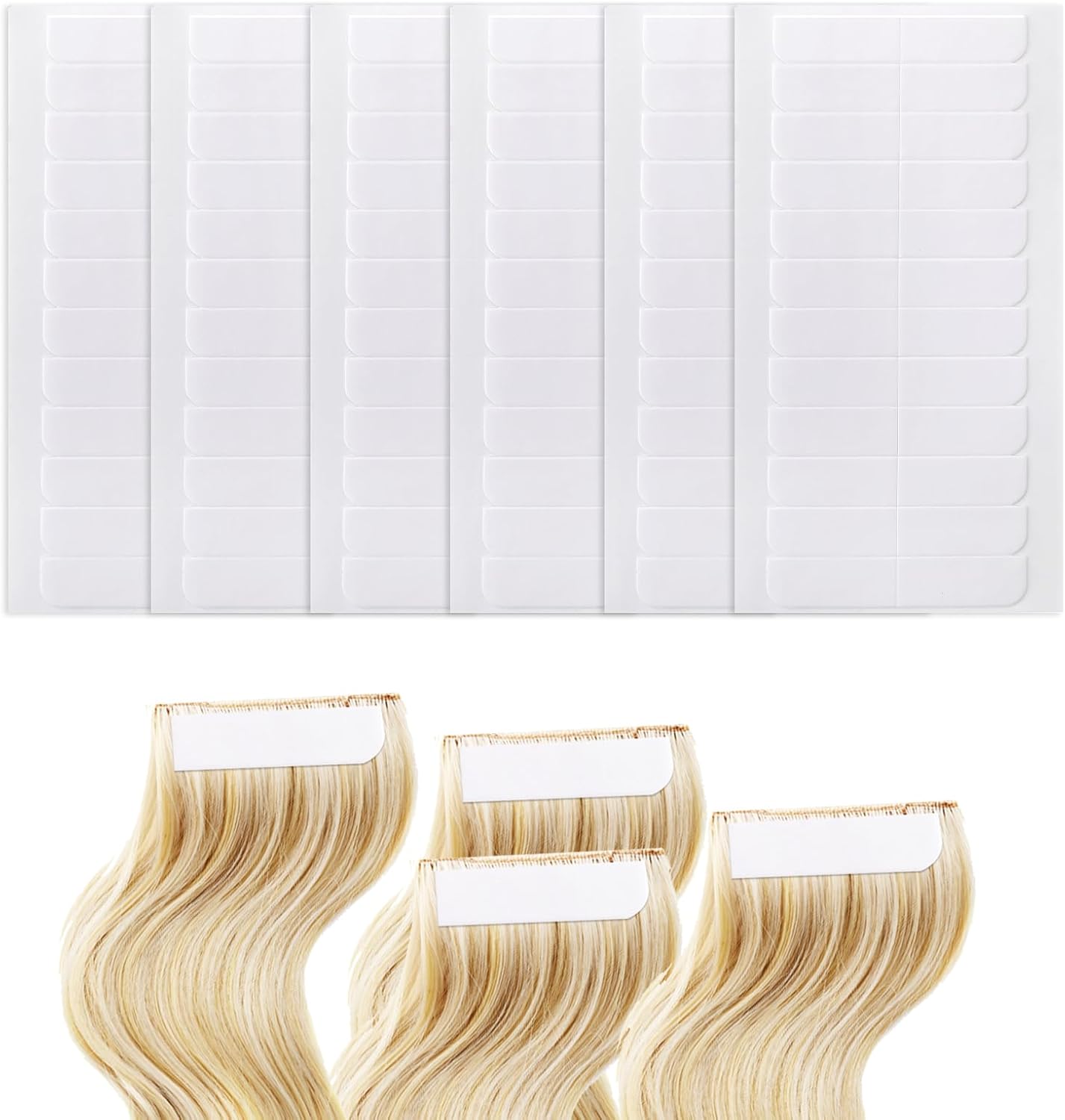 simarro 144Pcs Hair Extension Tape Tabs, Double Sided Adhesive Wig
