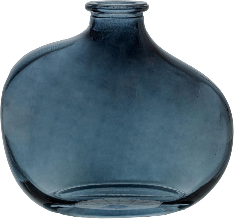WOLFF - Vaso Organics 11cm x 10cm x 5,5cm Azul Vidro