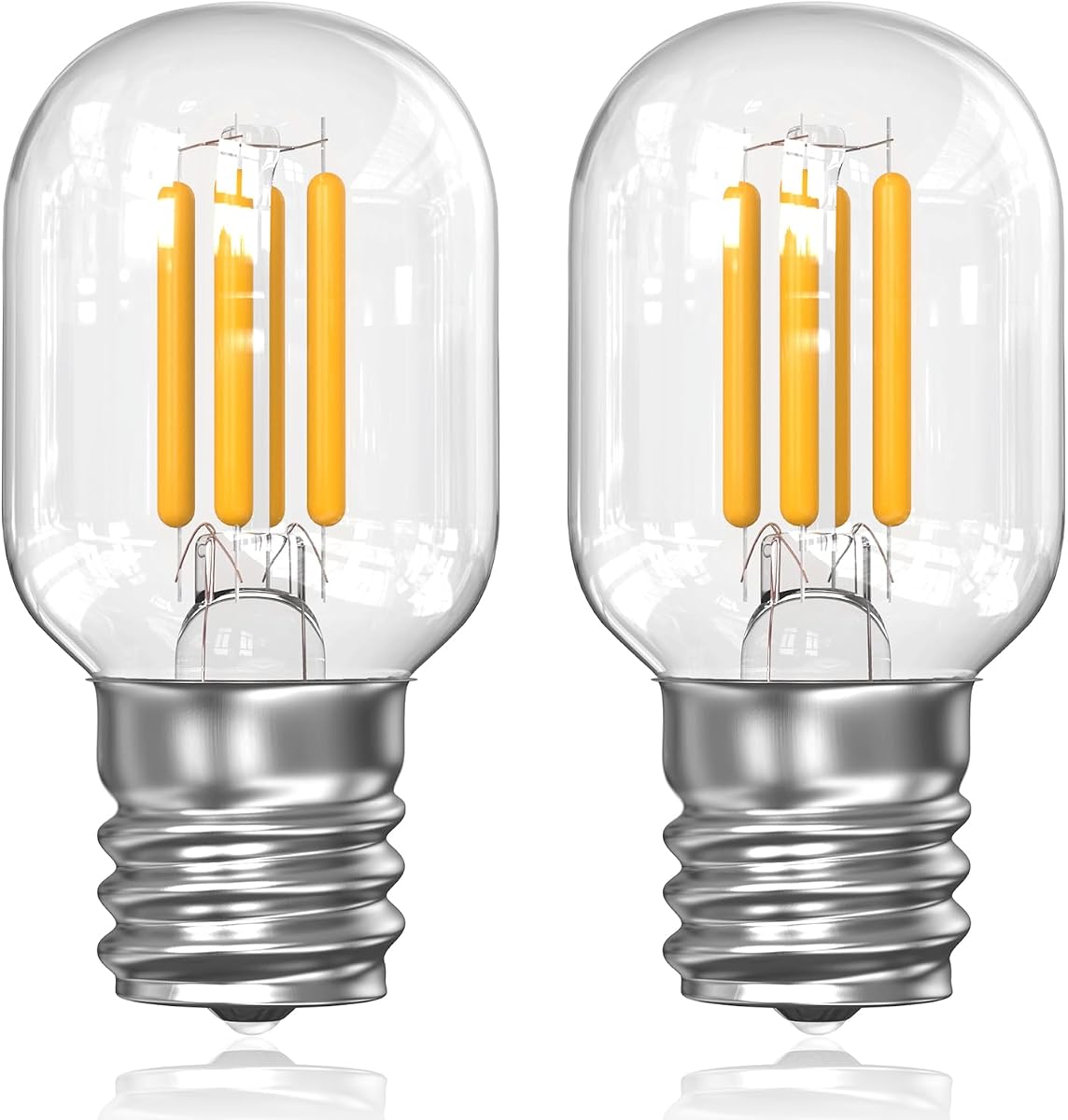 Microwave Light Bulbs Under Hood 8206232A E17 LED Bulb Compatible with Whirlpool Microwave Light Bulb Maytag GE Kenmore Amana 40W Equivalent Appliance Bulb 4W 300LM 2700k CRI90-2 Pack