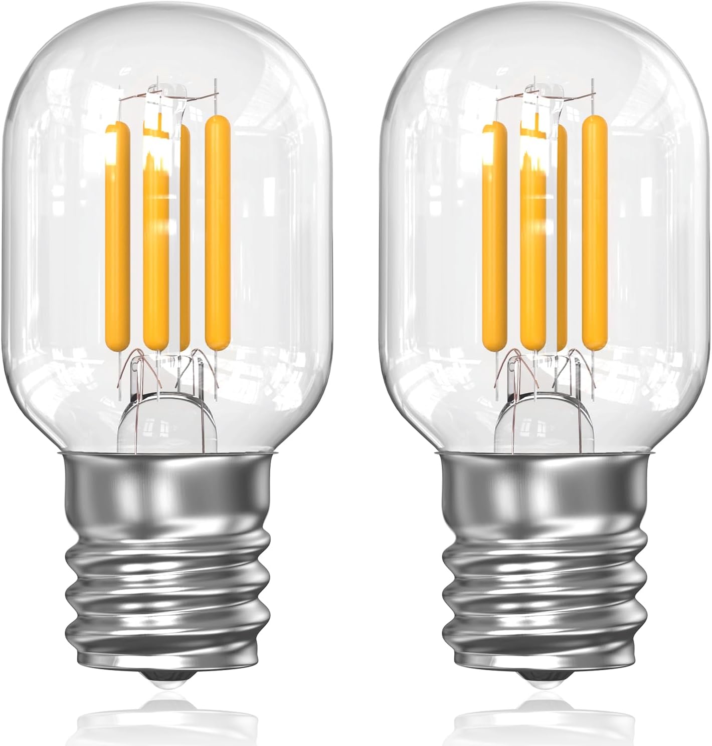 Microwave Light Bulbs Under Hood 8206232A E17 LED Bulb Compatible with Whirlpool Microwave Light Bulb Maytag GE Kenmore Amana 40W Equivalent Appliance Bulb 4W 300LM 2700k CRI90-2 Pack