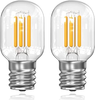 Microwave Light Bulbs Under Hood 8206232A E17 LED Bulb Compatible with Whirlpool Microwave Light Bulb Maytag GE Kenmore Amana 40W Equivalent Appliance Bulb 4W 300LM 2700k CRI90-2 Pack