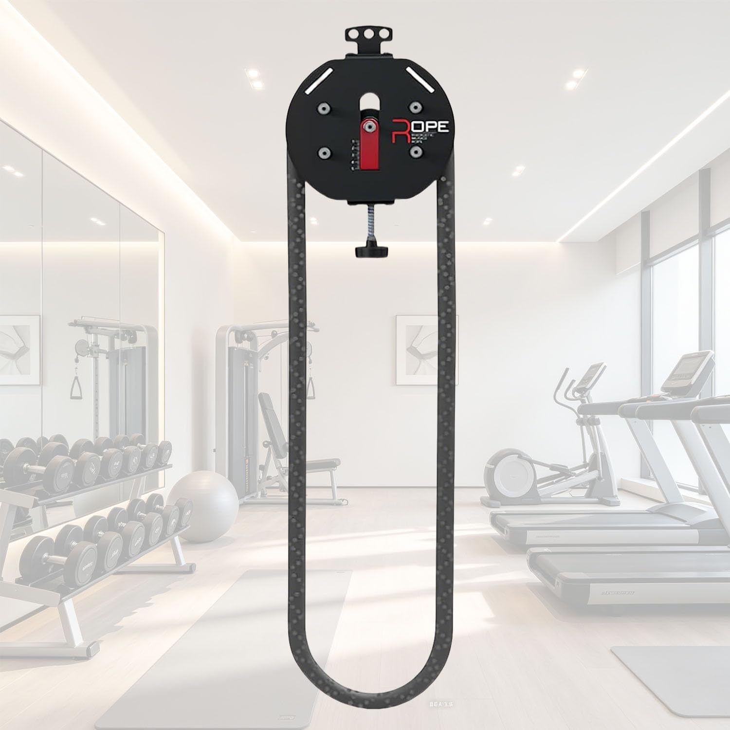 Generisch Endlosseiltrainer Ganzkörper-Trainingsgerät Seilzug-Fitnessgerät Training Seilzugmaschine mit Einstellbarem Widerstand für Griffkraft, Arm, Rücken und Körperkoordinationsübungen