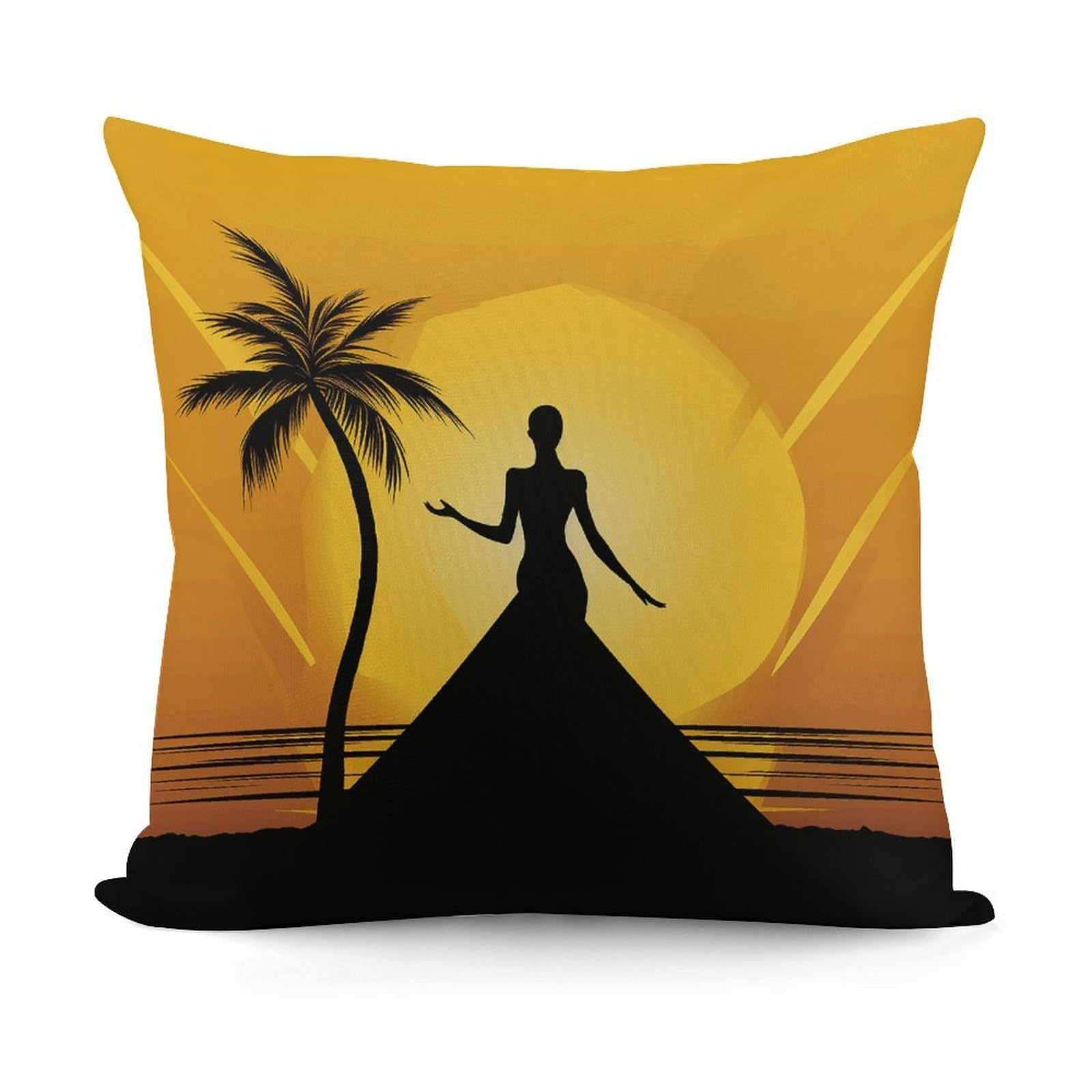 Adfgyerh Style Silhouette Of A Woman Decorative Pillow Covers, Throw Pillow Covers Soft For All Seasons, Pillowcases For Couch Living Room Sofa Bedroom 18X18 Inch