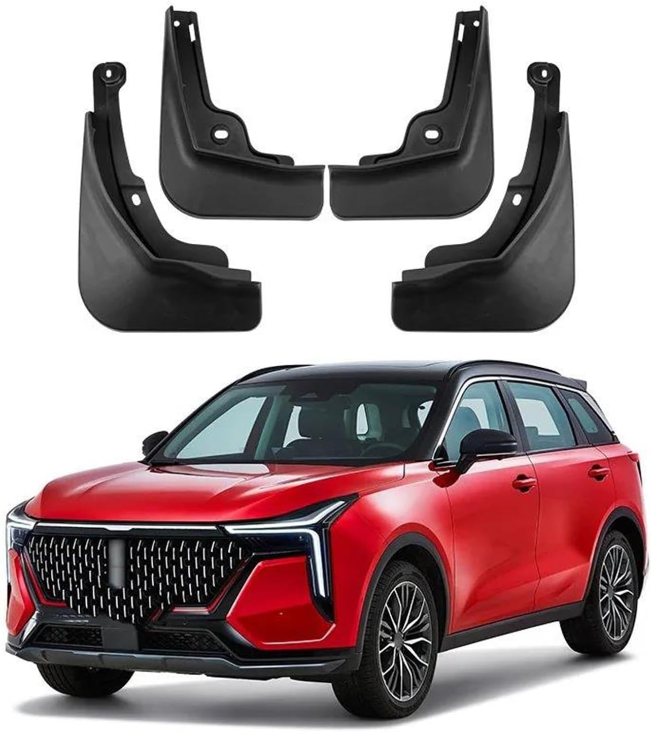 並行輸入品 4個/セット 車用スプラッシュガード マッドガード フェンダーセット 汎用 自動車 トラック タイヤ フロント リア スプラッシュ  マッドフラップ 車のホイールフェンダー FAW のため ベスターン T55 2021-2024 車のマッドフラップマッドガード抗スプラッシュフロント