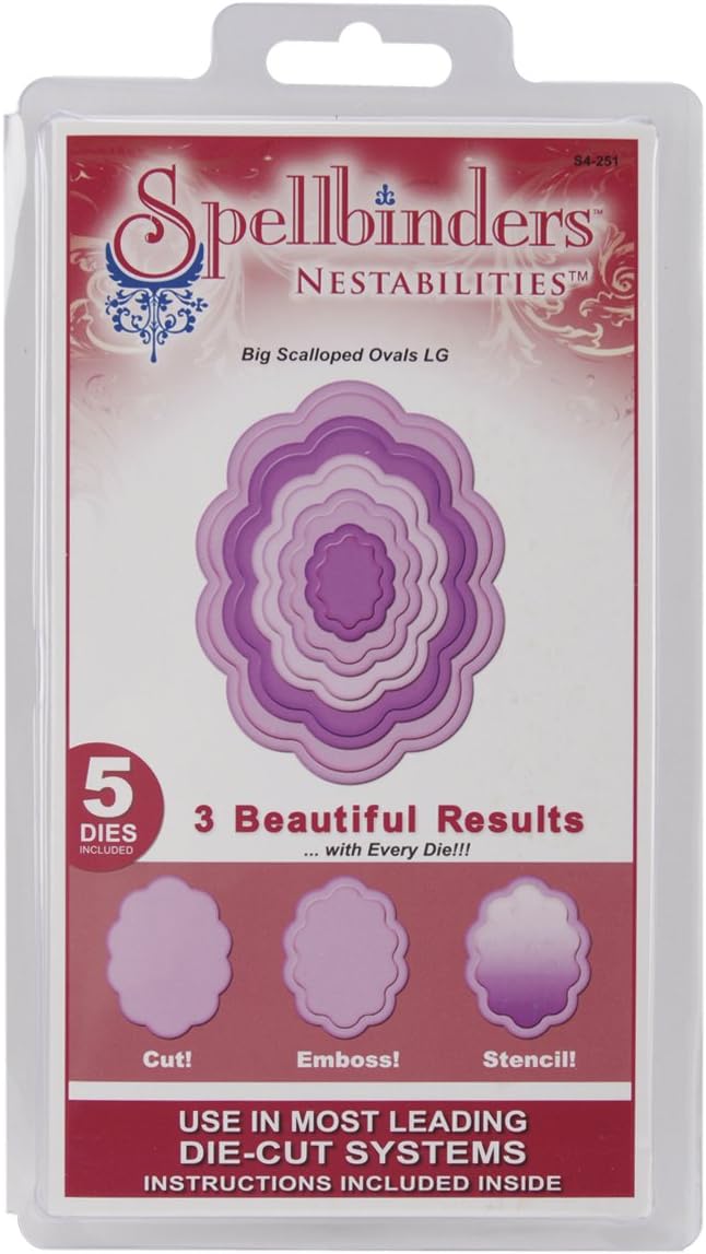 Spellbinders Nestabilities Dies, Big Scalloped Ovals Large