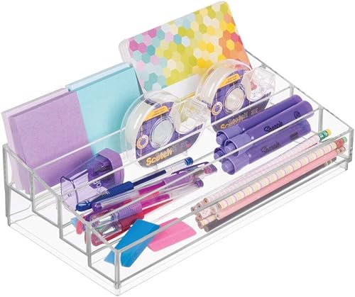 Miniatura 8 de iDesign - Organizador de cosméticos y esmaltes de uñas, colección Clarity, 12.75 pulgadas x 6.5 pulgadas x 3.75 pulgadas, transparente