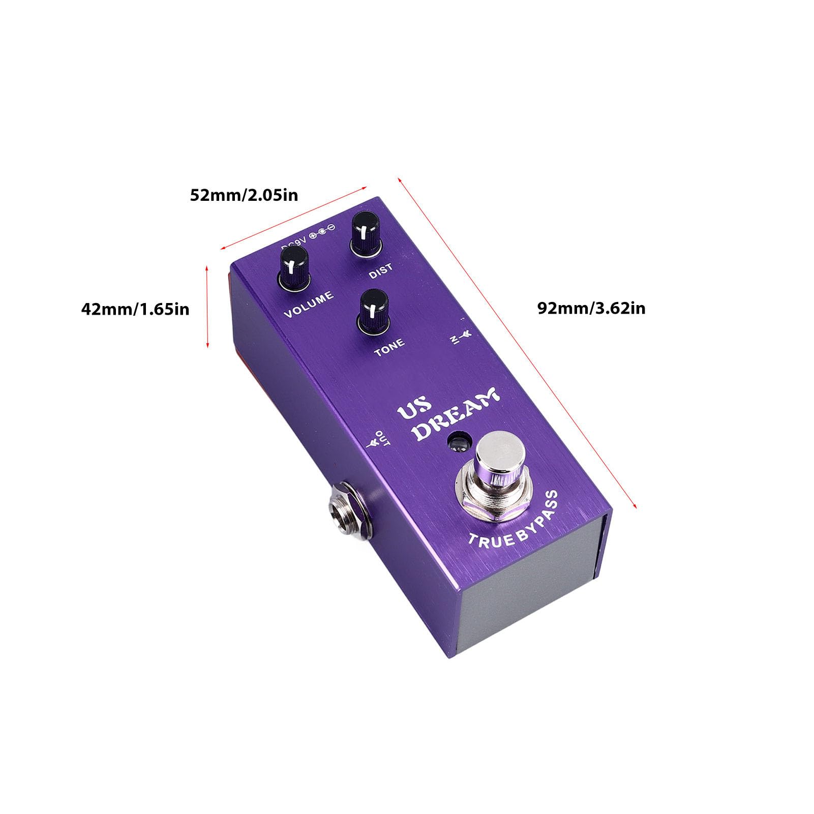 Pédale de loop True Bypass, Keenso Double boucle pour guitare, Effets multiples, Distorsion, Taille compacte, Violet, Idéal pour musiciens, Améliore le son en direct