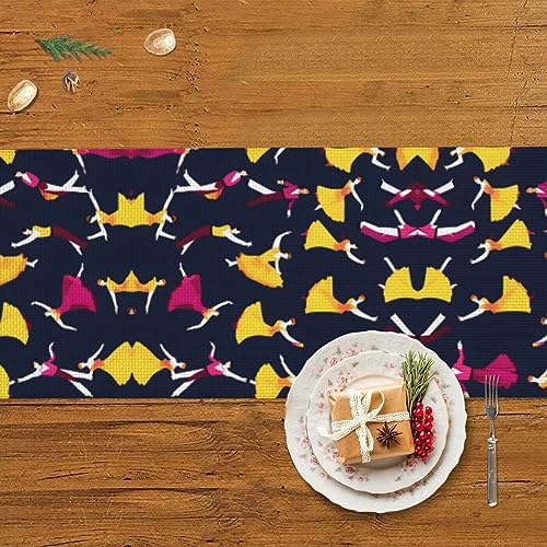 Chemin de table rustique et nappe décorative de Noël pour repas de salon