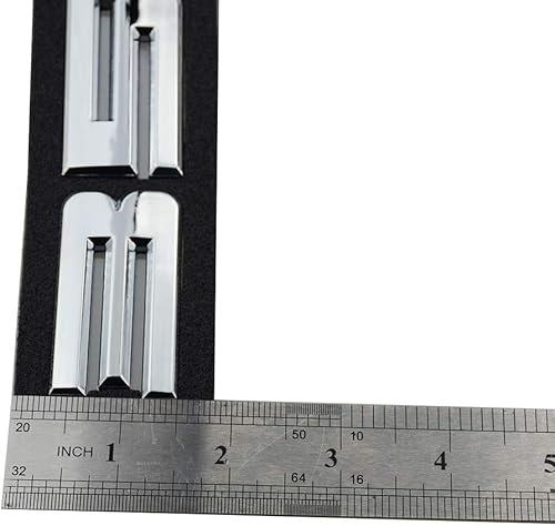 Miniatura 6 de 2 emblemas cromados 3500HD Sierra Silverado para puerta, placa de nombre, 2500 HD, apto para Silverado (plateado)