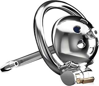 Cage de chasteté hommes en acier inoxydable avec ventilation par le cœur Tube en silicone amovible Sangle réglable Cage de chasteté hommes jouets sexuels (45mm)