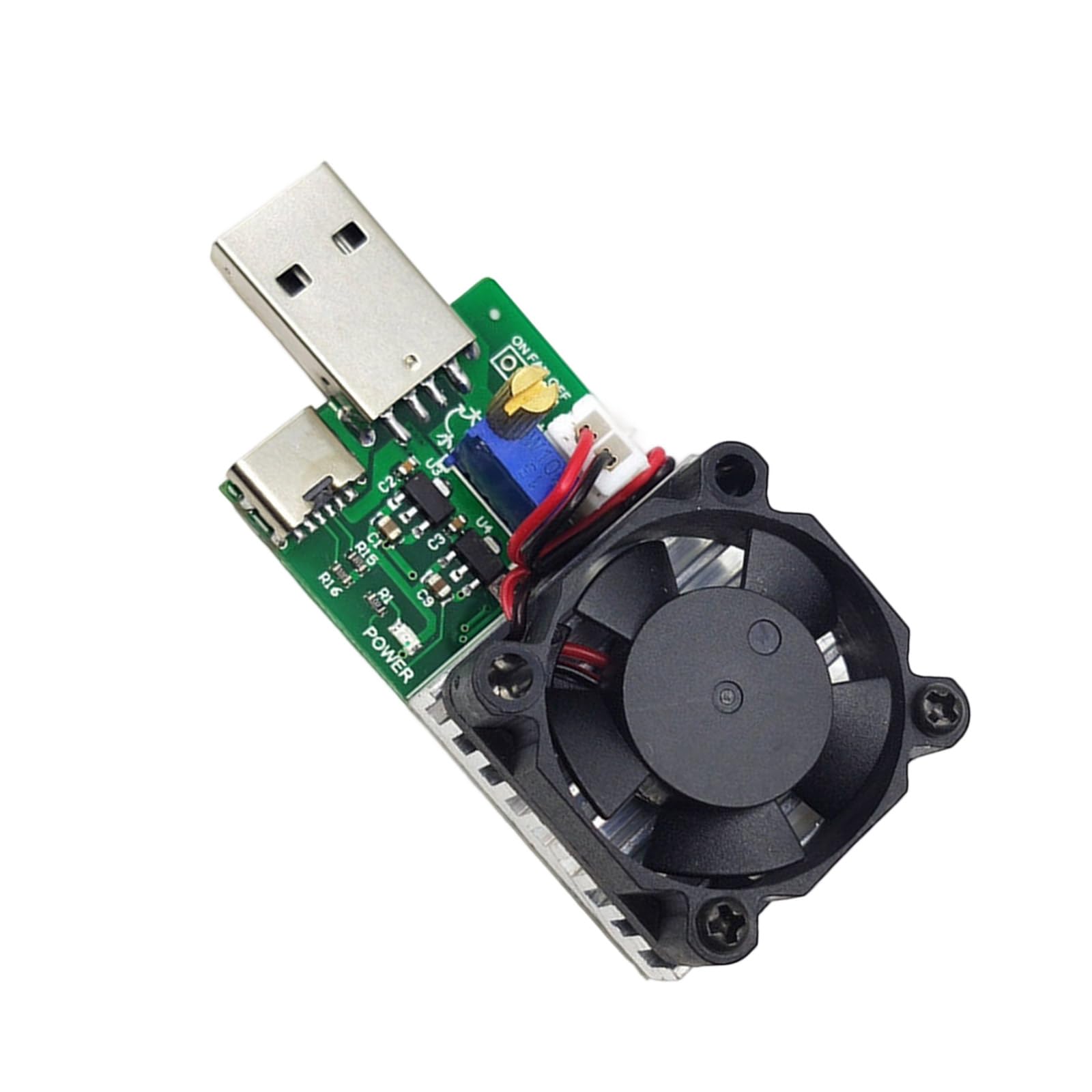 Sbshiouu Variable Current USB Testing Load Module with Smartests Thermals Management 3A Output for Applications Industrial USB Load Module