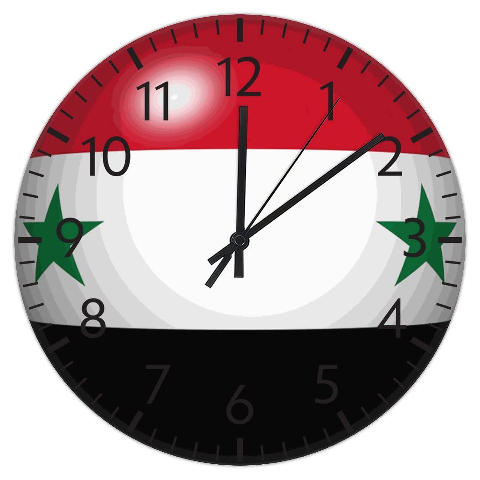 Horloge murale Syrie design moderne en PVC | Pendule ronde haut de gamme