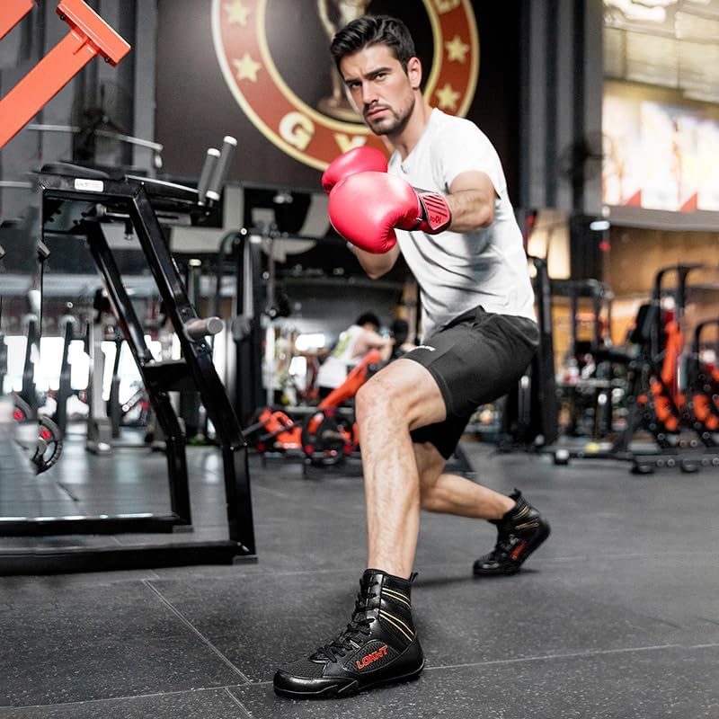 Professional Wrestling Shoes for Men - Boxing & Weight Lifting Shoes for Cross Training, Powerlifting for Men, Women, Youth Breathable Lightweight