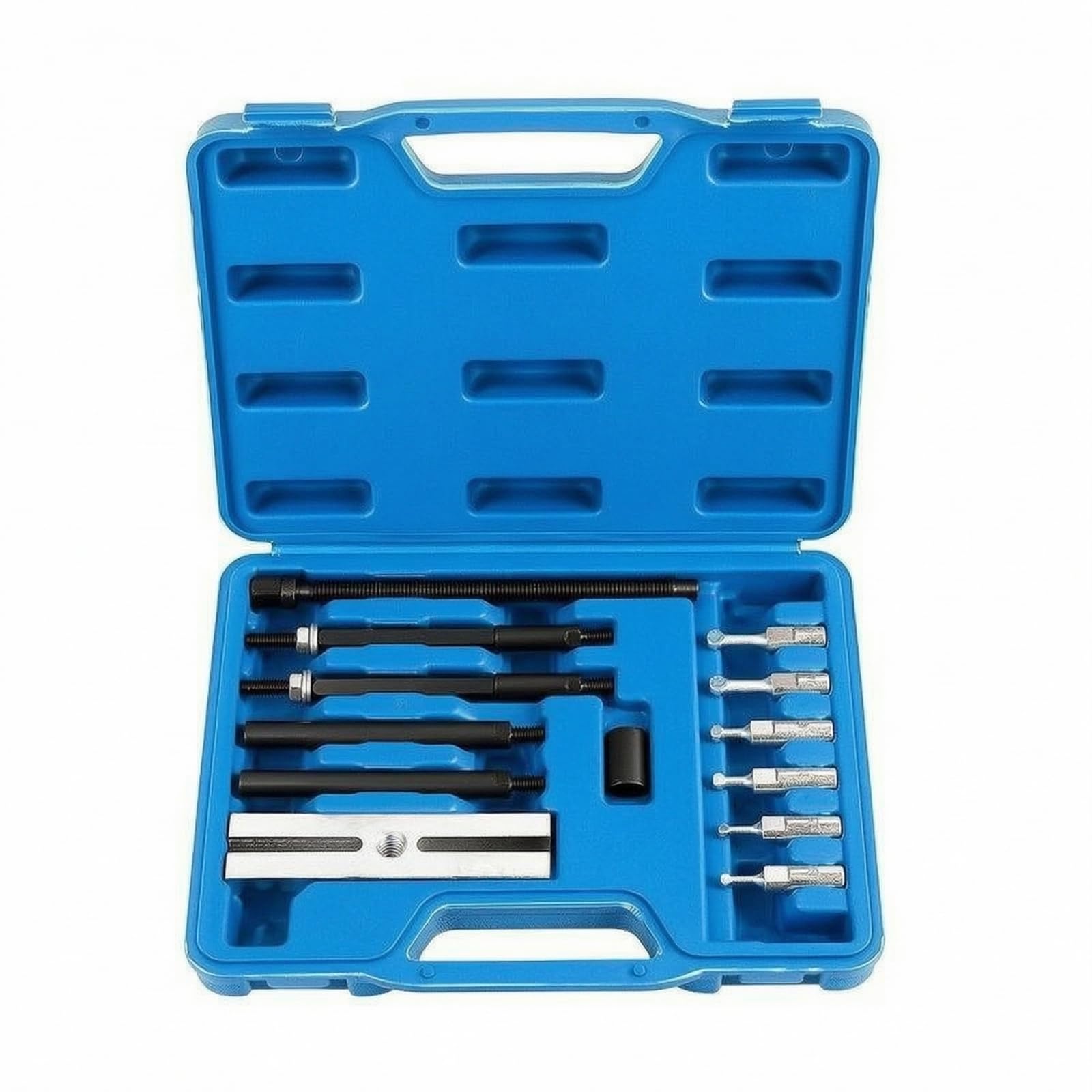 Kit Estrattore Cuscinetti con Teste Esagonali E Adattatore Cilindrico in Metallo Robusto per Rimozione Componenti con Interferenza da Alloggiamenti