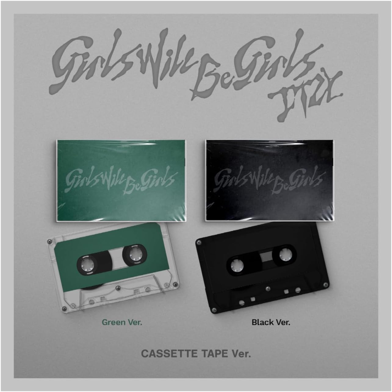 IT'ZY Girls Will Be Girls 10th Mini Album with Tracking Sealed (Cassette Tape Set(Green+Black)) + Extra photocards