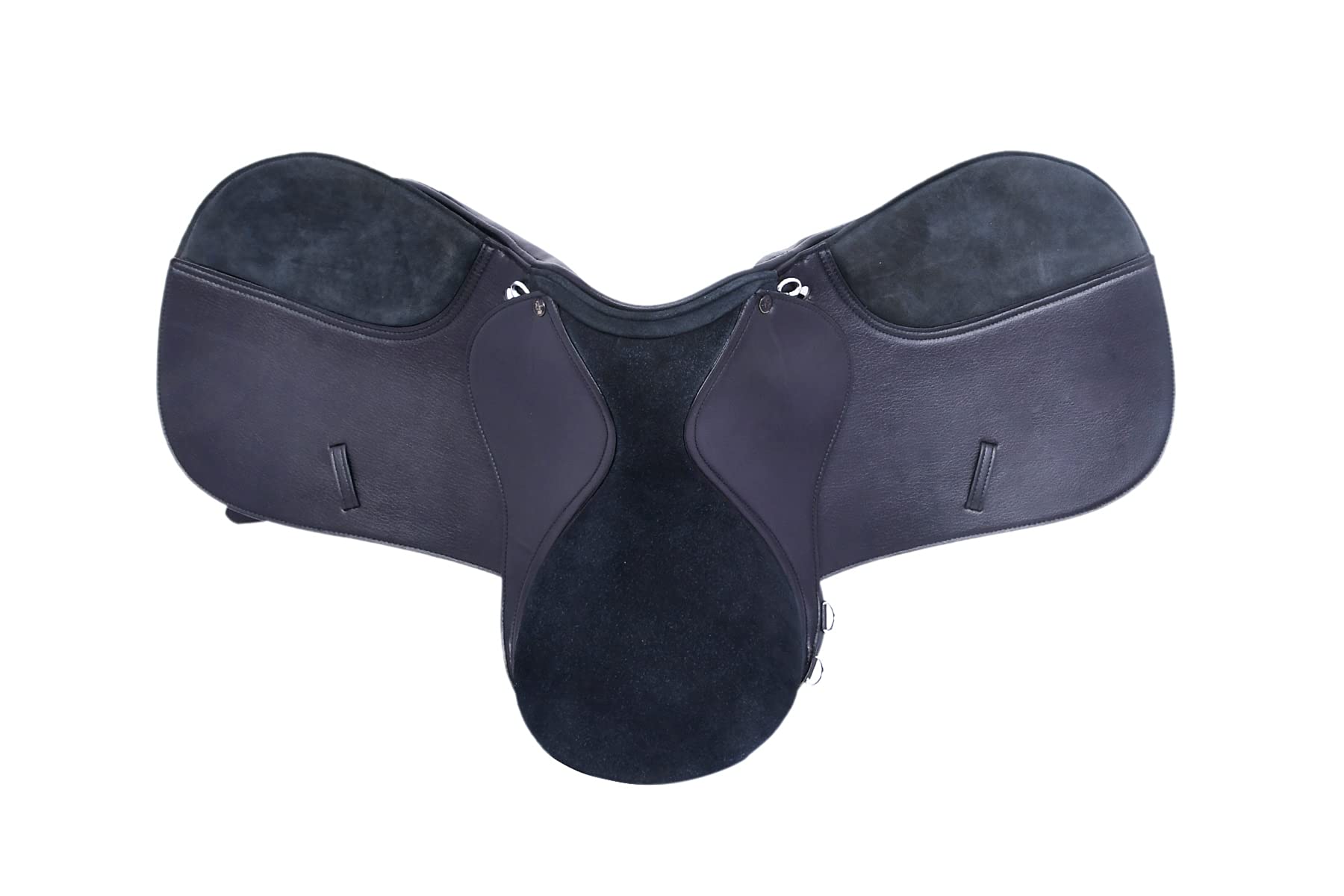 Ases Equine - Sillín para Caballos sintético, 16 Pulgadas, Color Negro y marrón, Negro, 16