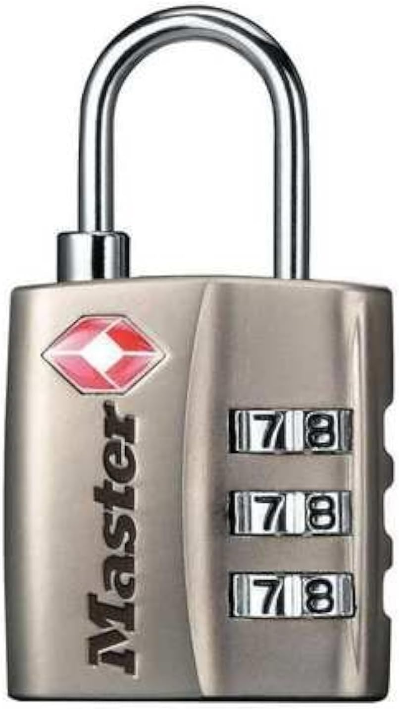 Master Lock 4680DNKL TSA-Accepted Set-Your-Own Combination Lock (4 Pack), Nickel