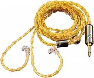 QKZ T1 0.75MM QDC IEM Upgrade Microphone Cables, 200 Cores 8 Strand Oxygen Free Copper Silver-Plated Upgrade Cable With 3....