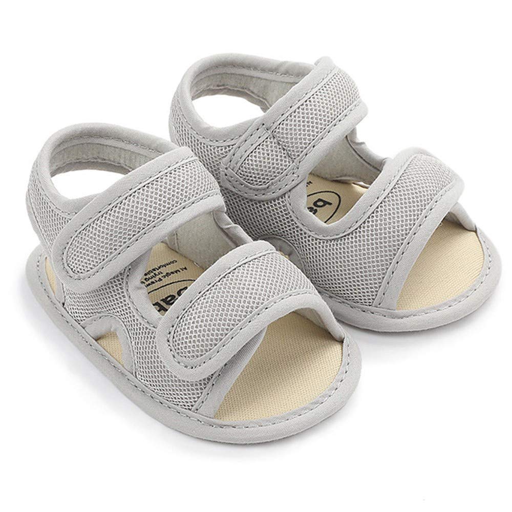 HsdsBebe Infant Baby Boys Girls Summer Beach Sandals Breathable Athletic Anti-slip Soft Sole Newborn First Walker Crib Shoes