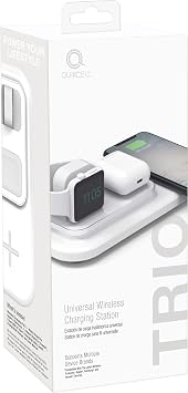 QUIKCELL QCTRIOWHT Trio 3-in-1 Qi Wireless Charger