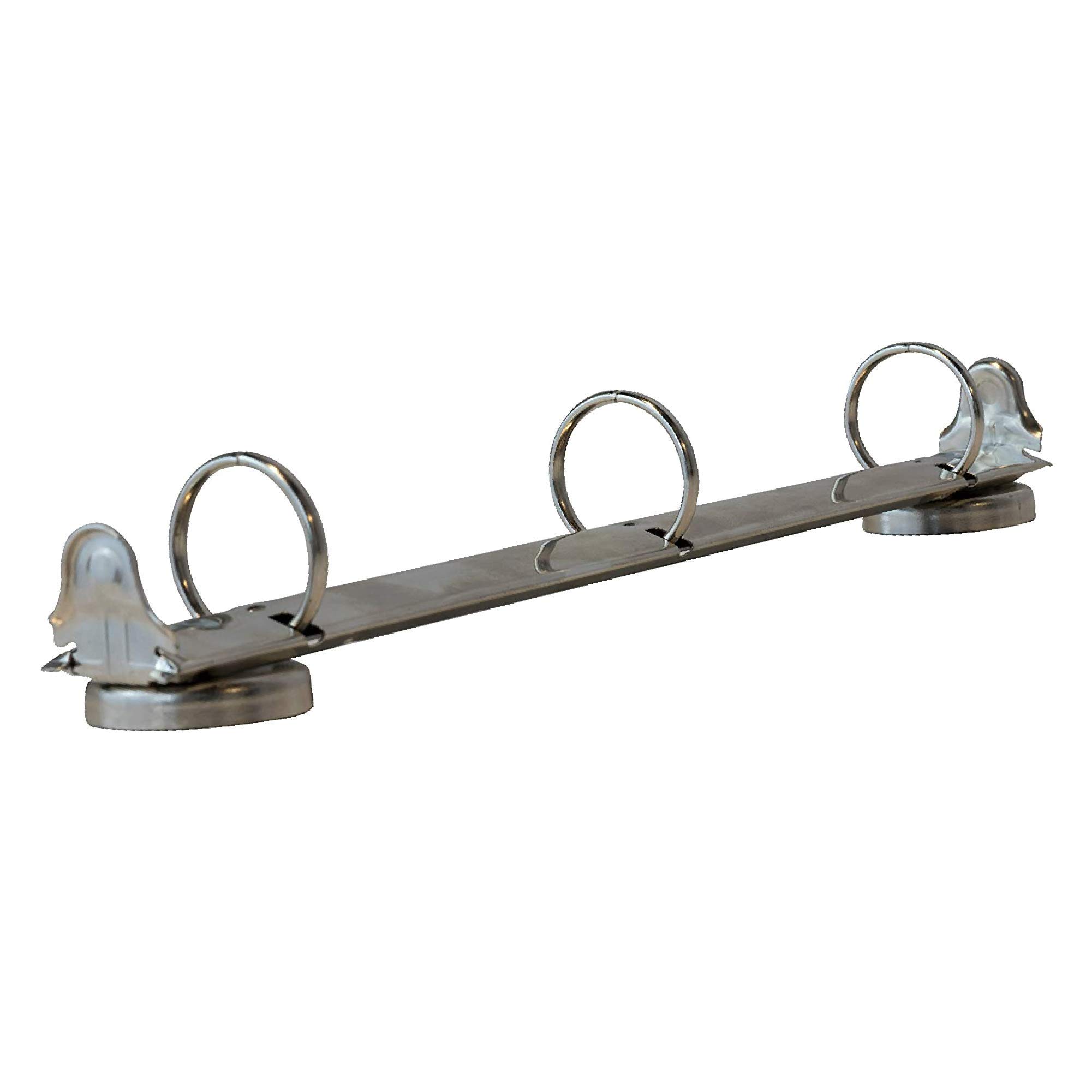 BinderRings Magnetic O-Ring Binder Mechanism (25 Pack), 3-Ring Binder Mechanism with 1-Inch O-Shaped Rings for Standard Letter Paper (8.5 Inches x 11 Inches), Includes 25 Vinyl Sheet Protectors