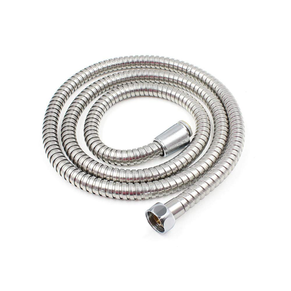 Tuyau de douche acier inoxydable 300cm flexible anti-torsion raccord universel sanitaire