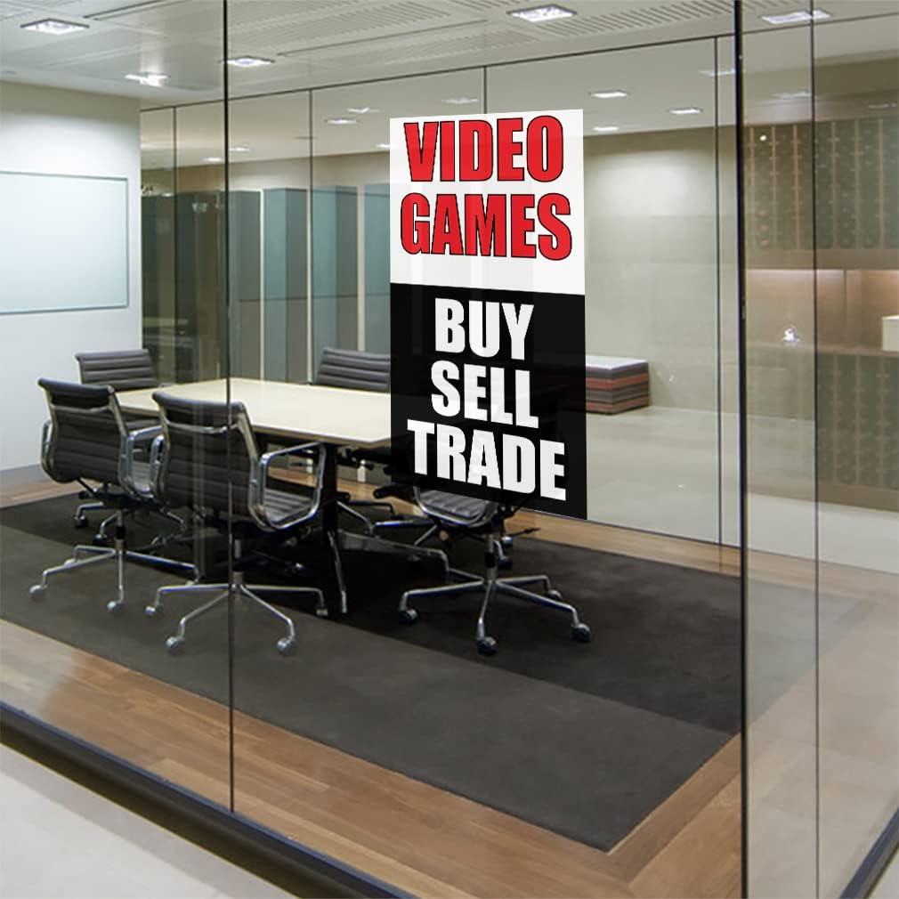 Door Decals Vertical Vinyl Stickers Multiple Sizes Video Games Buy Sell Trade Promotion Business Industrial Vinyl Luggage & Bumper Stickers for Cars Business 24x36Inches