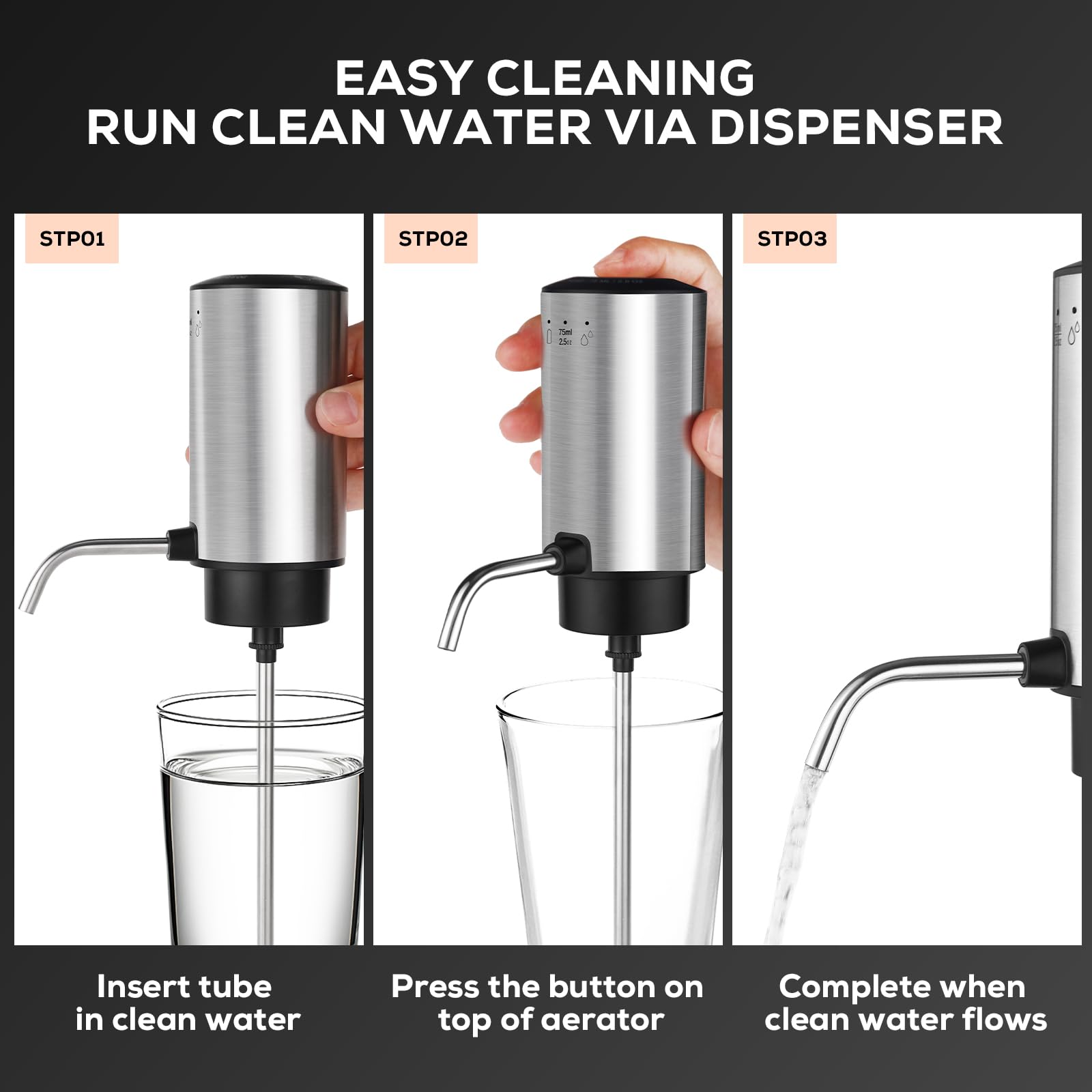 BLUBYEES Aérateur de vin électrique 3 en 1 automatique - Décanteur et distributeur de vin - Bec verseur rechargeable par USB avec contrôle précis du versement - Cadeau pour les amateurs de vin pour