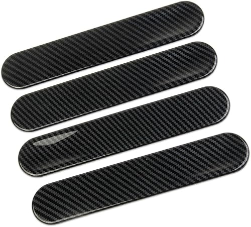 Miniatura 4 de Ajuste exterior de la cubierta de las manijas de la puerta lateral del estilo de la fibra de carbono para Rivian R1T R1S