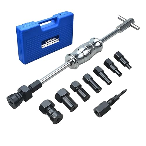 LainKeen Juego de 12 extractores de cojinetes de agujero ciego, kit extractor de rodamientos internos, juego de extractor de rodamientos deslizantes