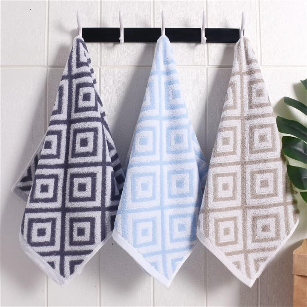 British Lattice Cotton Washcloth Travel Hotel Motel Camping Portable Clean Face Towel(D)