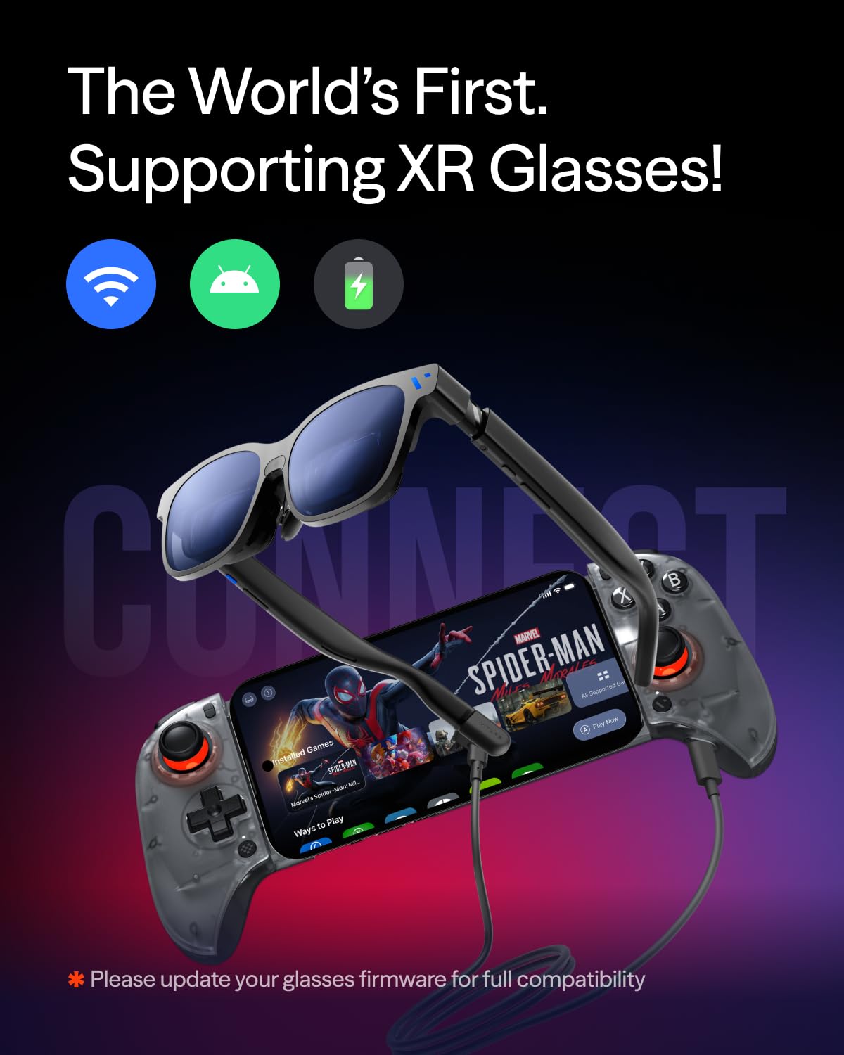 VITURE The Winning Combo — Beast XR-Brille X 8Bitdo Ultimate Mobile Gaming Controller Bundle, Weltweit Erste, Unterstützt XR-Brillen & Pro Android Gaming, Überall Gewinnen
